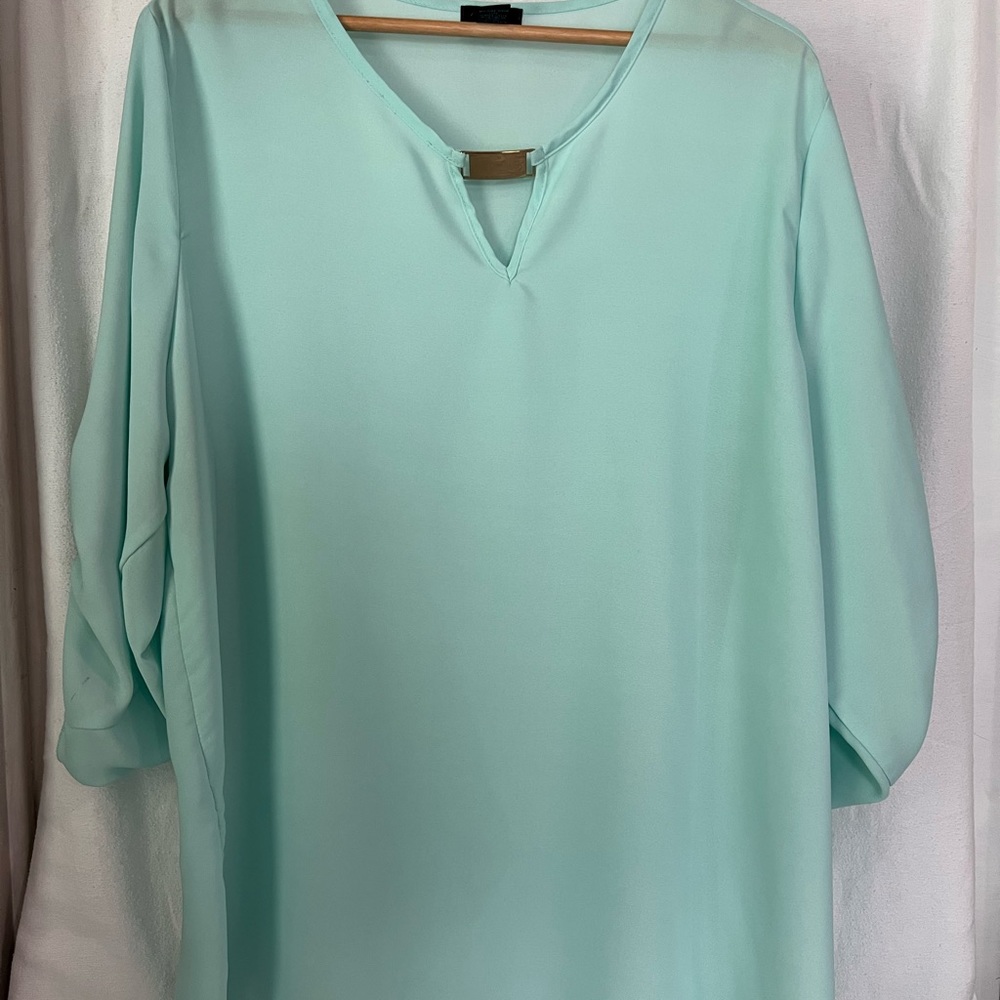 Torrid mint sheer top